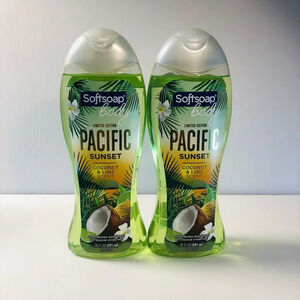 Softsoap Body Wash Limited Edition Pacific Sunset Coconut & Lime Scent Set of 2
